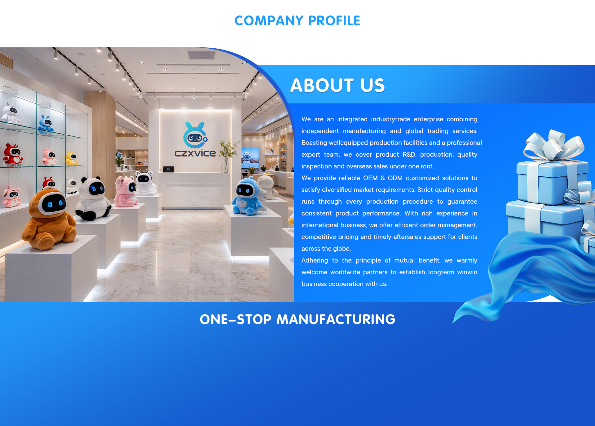 Flowen production and showroom scene