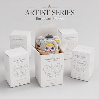 AI cotton plush blind box with unicorn cat and panda characters